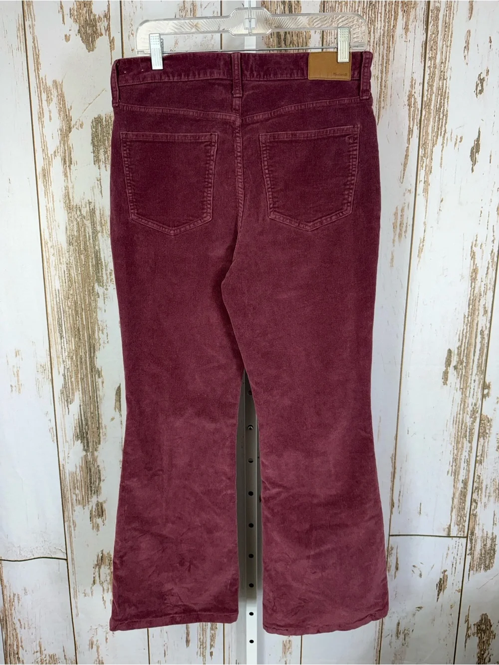 Madewell Burgundy Corduroy Flare Leg Jeans. Size 28. Excellent condition! - Picture 3 of 6